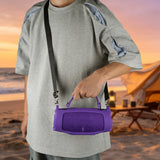 Geekria Silicone Case Compatible with JBL Charge 6, Lightweight Shockproof Speaker Cover with Shoulder Strap, Anti-Slip Protective Sleeve for Travel, Beach, Camping & Everyday Use (Purple)