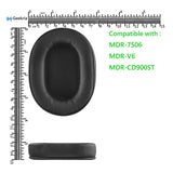 Geekria Replacement Ear Pads Compatible with Sony MDR-7506, MDR-V6, MDR-V7, MDR-CD900ST Headphones, Ear Cushions, Repair Parts (Black)