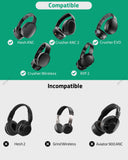 Geekria Shield Headphones Case Compatible with Skullcandy Riff 2, Riff, Crusher ANC/Evo, Hesh Evo/ANC, Replacement Hard Shell Travel Carrying Bag with Cable Storage (Dark Grey)