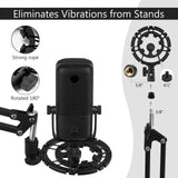 Geekria for Creators Microphone Shock Mount Compatible with Elgato Wave Neo, Wave DX, Wave: 1, Wave: 3, Mic Anti-Vibration Suspension Adapter Clamp Mic Holder Clip (Metal / Black)