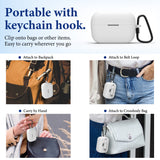 Geekria Silicone Case Cover Compatible with Soundcore by Anker C50i True Wireless Earbuds, Protective Earphones Skin Cover with Keychain Hook, Charging Port Accessible (White)