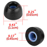 Geekria 3 Pairs Comfort Memory Foam True Wireless Earbuds Ear Tips Compatible with 4.5-6.3mm in-Ear Earphones Nozzle Blocking Noise Foam Tips / Earbud Ear Tips / Tips Eartips (M Size / Short)