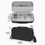 Geekria Audio Interface Carrying Case, Hard Shell Travel Bag Compatible with MOTU M2 / M4, M-Audio M-Track Duo/M-Track Duo HD, Behringer Pro VS Mini / jt mini, Stylophone GENX-2 (Dark Gray)