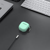 Geekria Silicone Case Cover Compatible with Bose QuietComfort Earbuds II True Wireless Earbuds, Protective Earphones Skin Cover with Keychain Hook, Front LED Visible (Green)