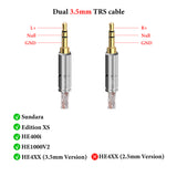 Geekria 4.4mm Balanced Cable Compatible with HIFIMAN SUNDARA, Edition XS, HE 400i/1000V2, Denon AH-D600/D7200, 6N OCC Braided Silver Plated Audio Cord (4.4mm to Dual 3.5mm Male/4.9ft)