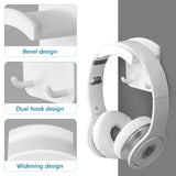 Geekria Gaming Headset Headphone Hook Holder, Headphone Wall Mount Headset Holder, Headsets Hanger Compatible with Bose, SONY, Sennheiser, ATH, AKG, JBL, Beats (White)