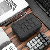 Geekria Portable Number Pad Travel Case for Mechanical Numeric Keypad, Compatible with Qisan 21 Keys Mini Numpad, MOTOSPEED K23, Kinst Numpad 17, Tishled Mechanical Numpad (Dark Grey)