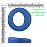 Geekria Replacement Ear Pads for Sony PlayStation Gold Wireless Stereo, CECHYA-0083 Headphones Ear Cushions, Repair Parts (Blue)