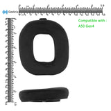 Geekria Comfort Velour Replacement Ear Pads for Astro A50 Gen 4, 1 Pair Ear Cushions Repair Parts (Black)