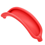 Geekria Silicone Headband Cover Compatible with AirPods Max Headphones, Head Cushion Pad Protector, Replacement Repair Part, Sweat Cover, Easy DIY Installation (Red)