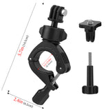 Geekria Action Camera Mount Clamp, Bike Motorcycle Handlebar, 360°Rotation, Compatible with GoPro Hero 13, DJI Osmo Action 6, Insta360 Ace Pro 2, Suitable for Bicycling, Motocross (Black)