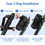 Geekria Portable Speaker Mount Strap for Golf Cart, Bike, Boat & UTV, Secure Bluetooth Speaker Holder Compatible with JBL Flip 6/5, Charge 5, Anker Soundcore 2, Sony SRS-XB23 (Black)