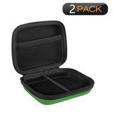 Geekria Shield Case Compatible with Beats, Jabra, Monster, Polk, Sennheiser, Skullcandy, Sony Headphones, Replacement Protective Hard Shell Travel Carrying Bag with Cable Storage (Green / 2 Packs)