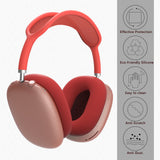 Geekria Silicone Earpad Covers Compatible With AirPods Max, Earpad Protector / Earphone Covers / Earpad Cushion / Ear Pad Covers / Headphone Covers, Easy Installation No Tool Needed (Red)