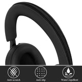 Geekria Silicone Headband Cover Compatible with Sony WH-1000XM5, WH1000XM5 Wireless Headphones, Head Top Cushion Pad Protector, Sweat Cover, Replacement Repair Part, Easy DIY Installation (Black)