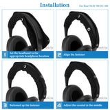 Geekria Knit Fabric Headband Cover Compatible with Bose NCH 700, NC700 (794297-0100) Headphones, Replacement Repair Part (Black)