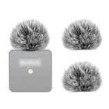 Geekria for Creators Furry Windscreen Compatible with Rode Wireless GO, Mic DeadCat Wind Cover Muff, Fluff Cover Windshield, Wind Noise Reduction (Grey / 3 Pack)