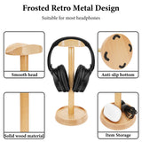 Geekria Wooden Headphones Stand for Over-Ear Headphones, Gaming Headset Holder, Desk Display Hanger with Storage Base Compatible with Sennheiser, Bose, Beats, Razer, HyperX, Sony (Beech)