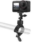Geekria Action Camera Mount Clamp, Bike Motorcycle Handlebar, 360°Rotation, Compatible with GoPro Hero 13, DJI Osmo Action 6, Insta360 Ace Pro 2, Suitable for Bicycling, Motocross (Black)