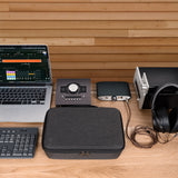 Geekria Audio Interface Carrying Case, Compatible with Universal Audio Apollo Twin X DUO/ Twin X QUAD/ Twin X DUO Gen 2/ Twin X QUAD Gen 2, EVA Hard Shell Travel Bag (Dark Gray)