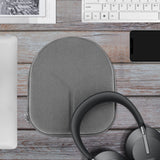 Geekria Shield Headphones Case for Foldable Over-Ear Headphones, Hard Shell Travel Carrying Bag, Compatible with Soundcore, JBL, B&O, Sony Headsets (Microfiber Grey)