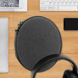 Geekria Shield Headphones Case Compatible with Skullcandy Riff 2, Crusher ANC, Crusher Evo, Hesh ANC, Hesh 3, Replacement Hard Shell Carrying Bag with Cable Storage (Dark Grey)