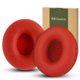 Geekria Replacement Ear Pads Compatible with Beats Solo HD On-Ear Headphones Ear Cushions, Repair Parts (Red)
