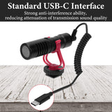 Geekria for Creators USB C to 3.5mm TRS Microphone Coiled Cable 20 inch / 50 CM, Compatible with Rode VideoMicro, VideoMic GO II, Wireless GO II, Mic Cord for Vlog and Podcast (Black)
