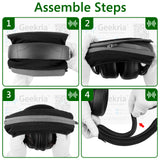 Geekria Hook and Loop Headband Cover Set, DIY Installation (Fits 3.5-4.5 cm Headbands), Compatible with Corsair, JBL, Logitech, Razer, Sennheiser, Turtle Beach(Cooling-Gel)