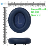 Geekria QuickFit Replacement Ear Pads for Anker Soundcore Space Q45, Life Q45 Headphones, Ear Cushions (Blue)
