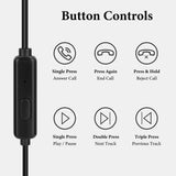 Geekria 3.5mm Wired Earbuds with Mic & Volume Control, Headphones for Seniors, Soft Foam Ear Pads, Plug and Play Earphones Compatible with TV, Phone, PC (Black, 3.9FT)