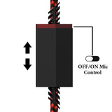 Geekria Gaming Audio Cable Compatible with Astro A40 tr, A40, A30, A10 Gen 2, A10Gaming, Nylon Braided Headset Cable, 3.5mm Auxiliary Replacement Stereo Cable with Mute Control (6ft / 2m) Red