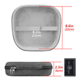 Geekria Shield Headphones Case Compatible with JBL Quantum 400, Quantum 600, Quantum 800, Quantum 300, Quantum One Case, Replacement Hard Shell Travel Carrying Bag with Cable Storage (Grey)