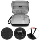 Geekria Customizable Keys Carrying Case, Compatible with Elgato Stream Deck Neo, Hard Shell Protective Travel Bag (Dark Gray)