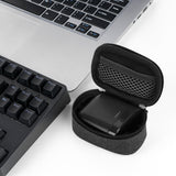 Geekria Earbuds Carrying Pouch Compatible with Bowers&Wilkins Pi8, Pi7 S2, Pi5 S2, Replacement Protective Travel Case with Cable Storage, Portable Earphones Organizer Bag (Dark Grey)
