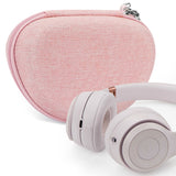 Geekria NOVA Headphone Case Compatible with Beats Solo 4/3/2, Solo Pro, Replacement Hard Shell Travel Carrying Bag with Cable Storage (Pink Marble)
