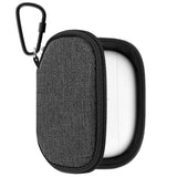 Geekria Earbuds Carrying Pouch Compatible with Beats Solo Buds, Studio Buds+, Replacement Protective Travel Case with Cable Storage, Portable Earphones Organizer Bag (Dark Grey)