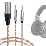 Geekria Apollo Upgrade Cable for Sennheiser HD700 / AudioQuest Nighthawk, 6N OCC Silver-Plated, Dual 2.5mm to 4-Pin XLR Balanced, Audiophile Replacement Cord (1.5m)
