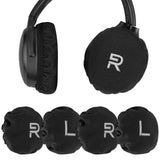 Geekria 2 Pairs Mesh Fabric Headphones Ear Covers - Product Safety Certified - Washable & Stretchable Earcup Protectors for Over-Ear Headsets, Sweat Pads for Gym, Gaming (M / Black)