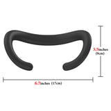 Geekria Silicone Face Pad Cover Compatible with Apple Vision Pro, Washable Anti-Leakage Cushion Pad Mask, Original Headset Replacement Accessories, VR Headset Face Shield (Black)