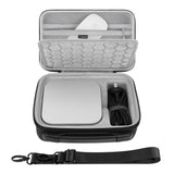 Geekria Mini PC Hard Shell Case, Compatible with Apple 2024 Mac Mini M4 / M4 Pro Travel Carrying Bag, Fit for Magic Mouse, Trackpad and Accessories (Dark Gray)