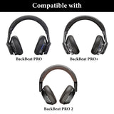 Geekria Flex Fabric Headband Cover Compatible with Plantronics BackBeat PRO, PRO+, PRO2 Wireless Noise Canceling Headphones, Sweat Cover, Easy DIY Installation (Black)