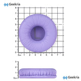 Geekria QuickFit Leatherette Replacement Ear Pads for JBL JR300, JR300BT, T450BT, T500BT, Tune500, Tune 500BT, Tune 510BT, Tune 520 Headphones, Ear Cushions (Purple)