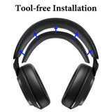 Geekria Protein Leather Headband Pad Compatible with Bowers & Wilkins Px7 S3/ Px8 S2 Headphones, Replacement Band Repair Part (Black)