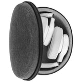 Geekria Shield Headphones Case Compatible with Bose, Soundcore, Denon, and More, Replacement Hard Shell Travel Carrying Bag with Cable Storage (Dark Grey)