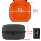 Geekria Shield for Large-Sized Over-Ear Headphones Case Compatible with HiFiMAN HE 400i, HE 6se, HE 5se, Replacement Protective Hard Shell Travel Carrying Bag with Cable Storage (Dark Grey)