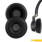 Geekria QuickFit Replacement Ear Pads Compatible with Jabra Engage 30/50 Headphones, Ear Cushions, Repair Parts (Black)