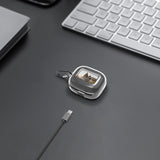 Geekria Silicone Case Cover Compatible with JBL Live Flex 3 True Wireless Earbuds, Protective Earphones Skin Cover with Keychain Hook, Charging Port Accessible, Front LED Visible (Clear)