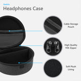 Geekria Shield Case Compatible with Sony WH-XB910N, WH-XB900N, WH-H900N, WH-1000XM2 Headphones, Replacement Protective Hard Shell Travel Carrying Bag with Cable Storage (Dark Grey)