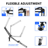 Geekria for Creators Microphone Arm Compatible with AKG Lyra Ultra-HD, P120, P220, C214 Mic Boom Arm Mount Adapter with Tabletop Flange Mount, Suspension Stand, Desk Mount Holder